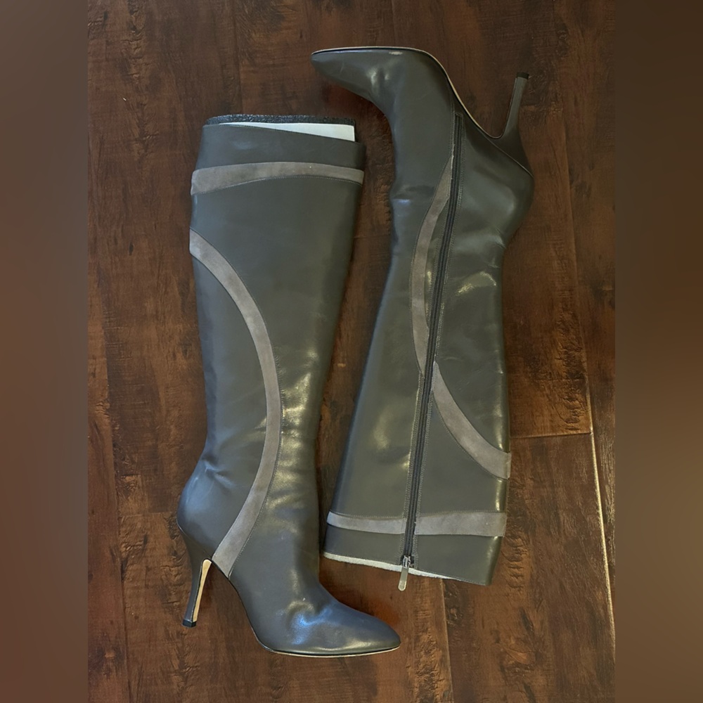 Via Spiga Dark Gray Heeled Boots